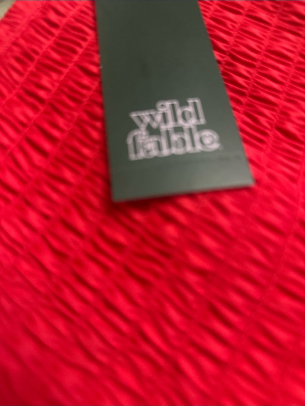 wild fable Red Smocked Waist Maxi Skirt - Picture 5 of 6